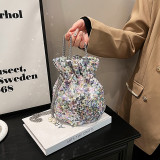 Colour Celebrities Color Block Sequins Patchwork Bags