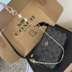 Black Casual Street Letter Geometric Chains Zipper Bags