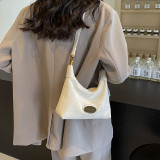 Black Daily Simplicity Solid Zipper Bags