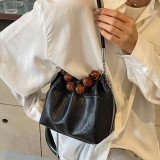 Pink Sweet Simplicity Solid Chains Beaded Bags