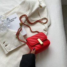 Red Daily Simplicity Solid Chains Bags