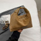 Khaki Daily Simplicity Solid Zipper Bags