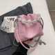 Pink Sweet Simplicity Solid Chains Beaded Bags