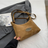 Deep Coffee Daily Simplicity Solid Zipper Bags
