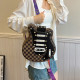 Light Coffee Daily Plaid Patchwork Zipper Bags