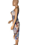Multi-color Sportswear Print Patchwork 3 Piece Sets