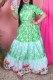 Green Casual Print Letter Turndown Collar Printed Dresses