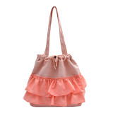 Pink Daily Patchwork Draw String Fold Bags