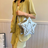 Red Daily Geometric Patchwork Zipper Bags
