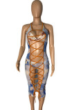 Multi-color Sportswear Print Patchwork 3 Piece Sets