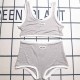 Grey Casual Vacation Letter Patchwork Swimwears