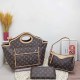 Coffee Street Elegant Letter Patchwork Zipper Bags