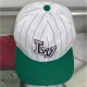 Green Casual Street Letter Striped Patchwork Hat