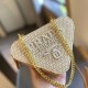 Khaki Street Simplicity Letter Patchwork Chains Zipper Bags