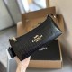 Black Casual Street Letter Chains Zipper Bags
