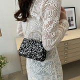 Gold Celebrities Elegant Solid Sequins Chains Bags