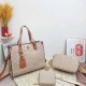 Khaki Casual Simplicity Letter Plaid Patchwork Zipper Bags