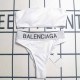 White Sexy Simplicity Letter Patchwork Swimwears