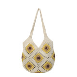 Yellow Sweet Daily Patchwork Weave Bags