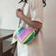 Gold Daily Color Block Heart Shaped Patchwork Zipper Bags