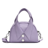 Purple Daily Patchwork Zipper Bags