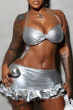 Silver Street Solid Tassel Patchwork Swimwears(With Paddings)
