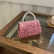Pink Celebrities Elegant Solid Sequins Chains Bags