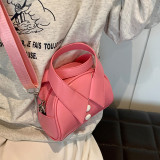 Pink Daily Patchwork Zipper Bags
