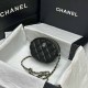 Black Casual Simplicity Letter Chains Zipper Bags