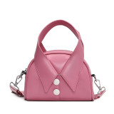 Pink Daily Patchwork Zipper Bags