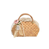 Light Brown Daily Print Patchwork Weave Bags