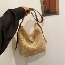 Brown Daily Simplicity Solid Weave Bags