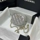 Silver Casual Simplicity Letter Chains Zipper Bags