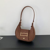 Rose Red Daily Simplicity Solid Texture Felt Bags