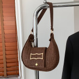 Rose Red Daily Simplicity Solid Texture Felt Bags