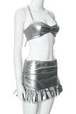 Silver Street Solid Tassel Patchwork Swimwears(With Paddings)