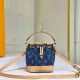 Blue Street Vintage Letter Patchwork Draw String Bags