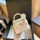 White Casual Simplicity Letter Chains Zipper Bags