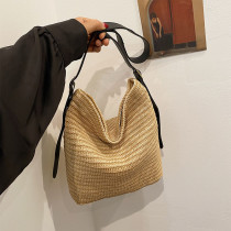 Black Daily Simplicity Solid Weave Bags