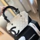White Casual Simplicity Letter Patchwork Zipper Bags