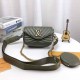 Army Green Casual Simplicity Letter Patchwork Chains Bags