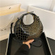 Black Vintage Celebrities Animal Print Asymmetrical Bags