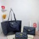 Black Casual Simplicity Letter Patchwork Chains Zipper Bags