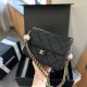 Black Casual Simplicity Letter Chains Bags