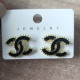 Black Simplicity Letter Patchwork Earrings