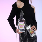 Black Daily Print Patchwork Bags