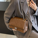 Deep Coffee Simplicity Solid Fold Bags