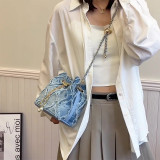 Blue Daily Plaid Patchwork Bags