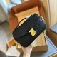Black Casual Simplicity Letter Patchwork Bags