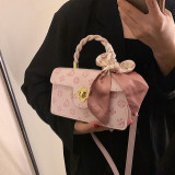 White Sweet Celebrities Geometric Patchwork Bags